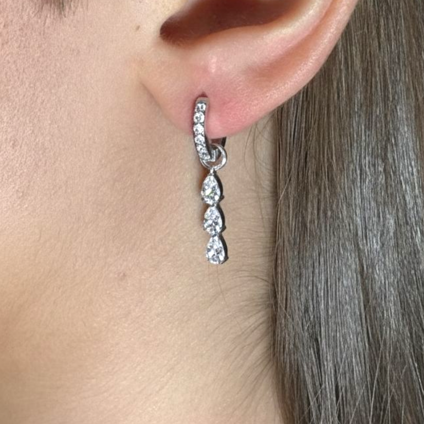 Orecchini Essenza Trio Silver