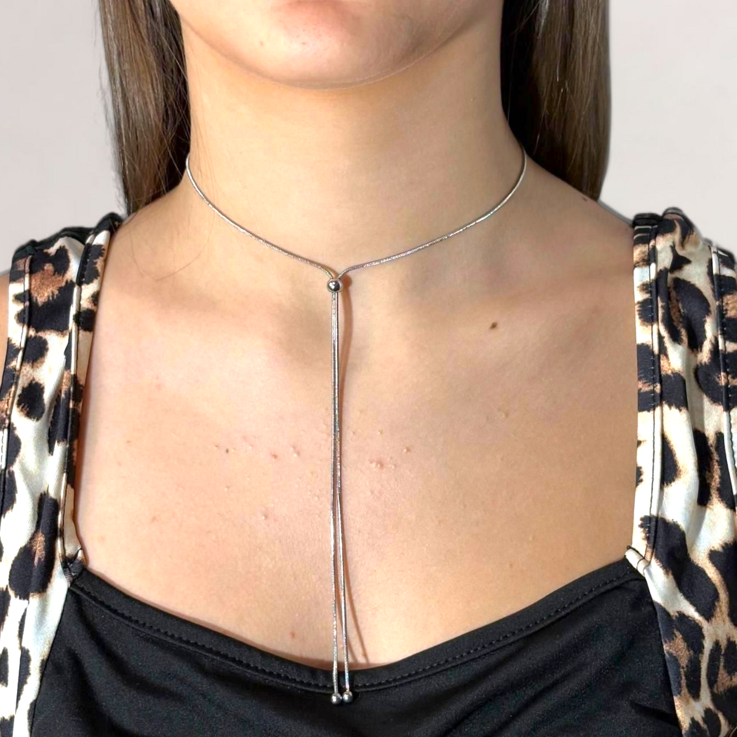 Collana Y-Drop Silver