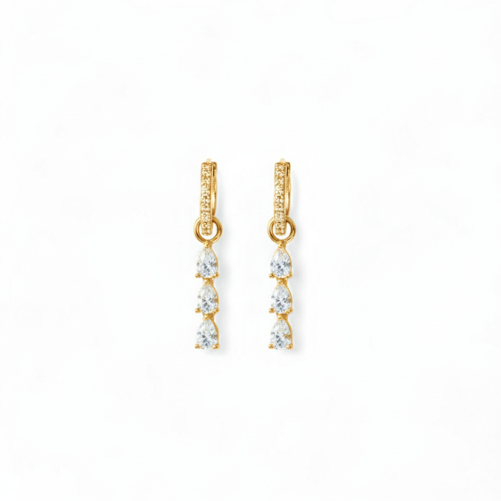 Orecchini Essenza Trio Gold