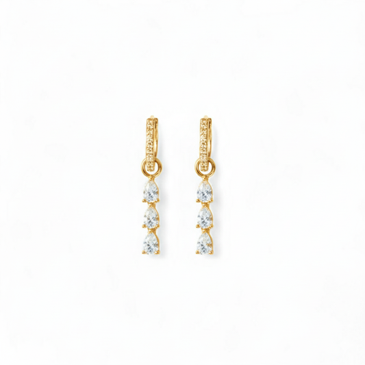 Orecchini Essenza Trio Gold