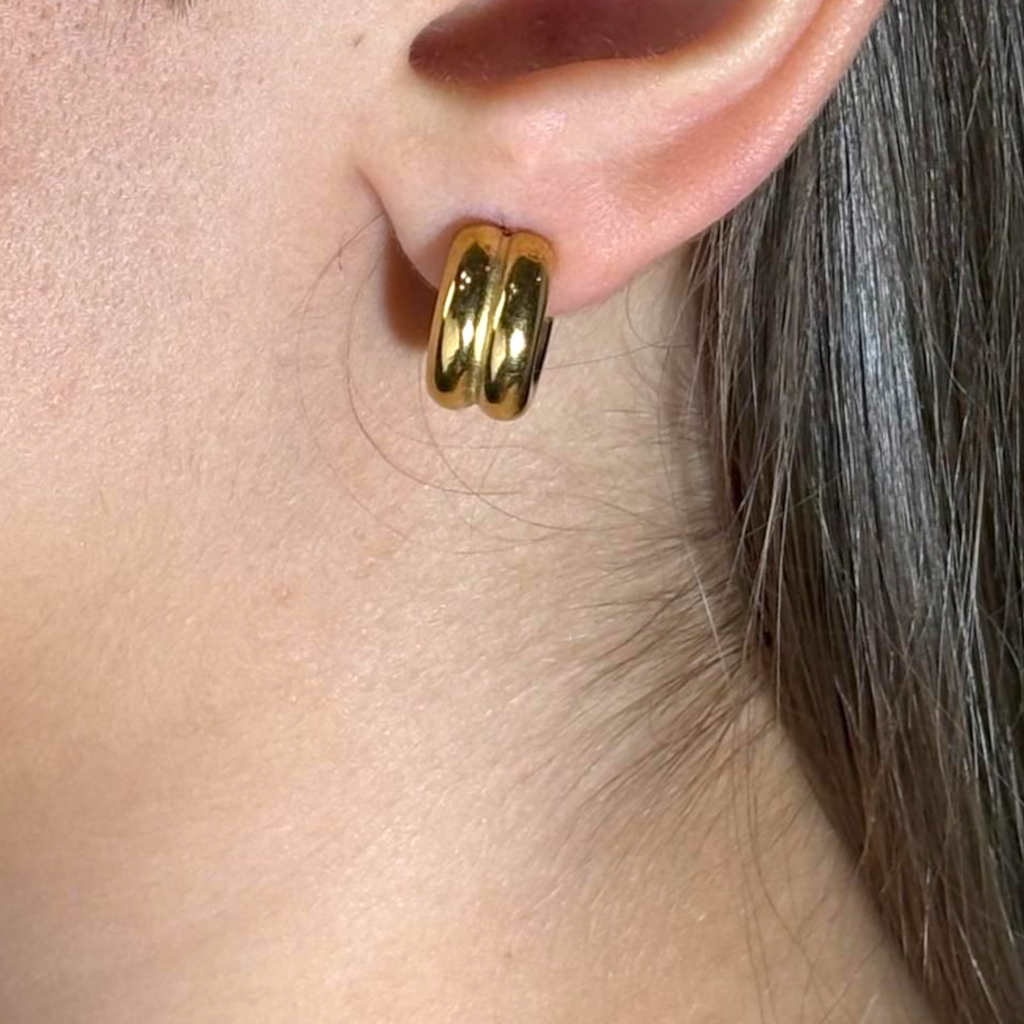 Orecchini Puffy Gold