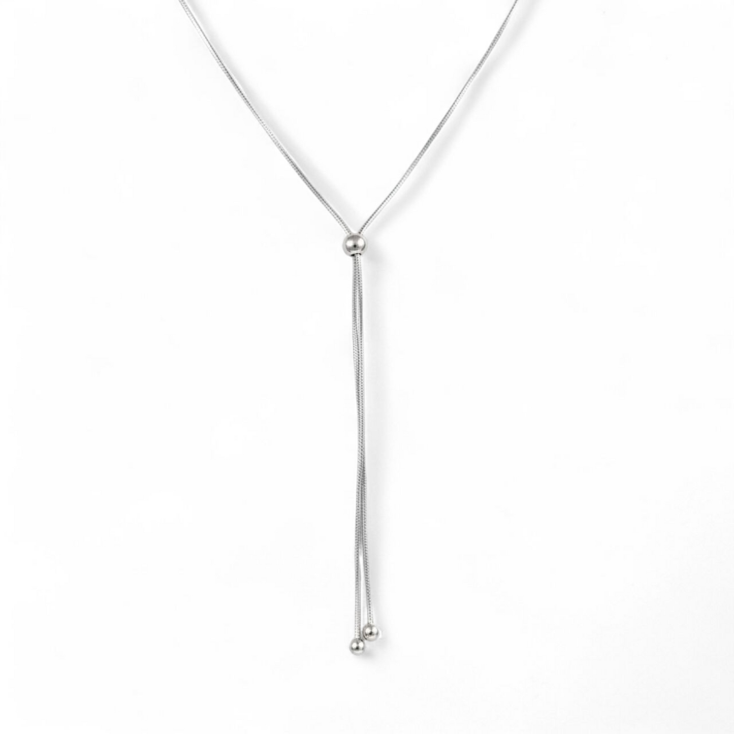 Collana Y-Drop Silver